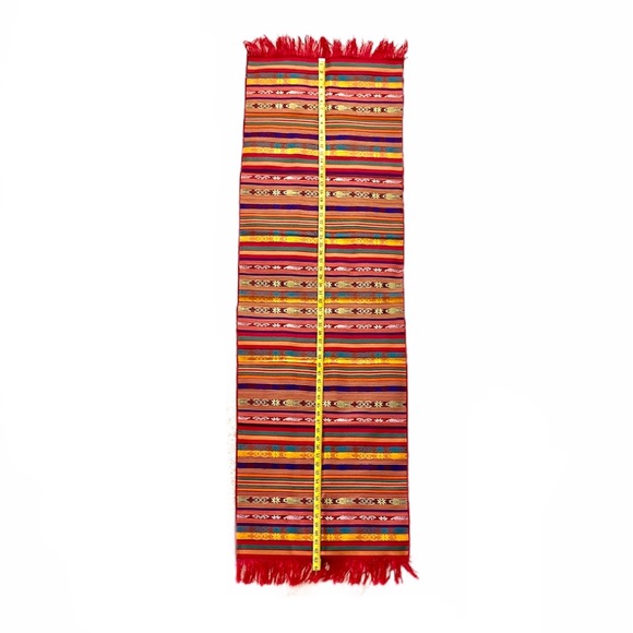 🇵🇪 PERU TABLE RUNNER / THROW / SARONG / HAND WOVEN / BED ACCENT / SCARF - Picture 5 of 10